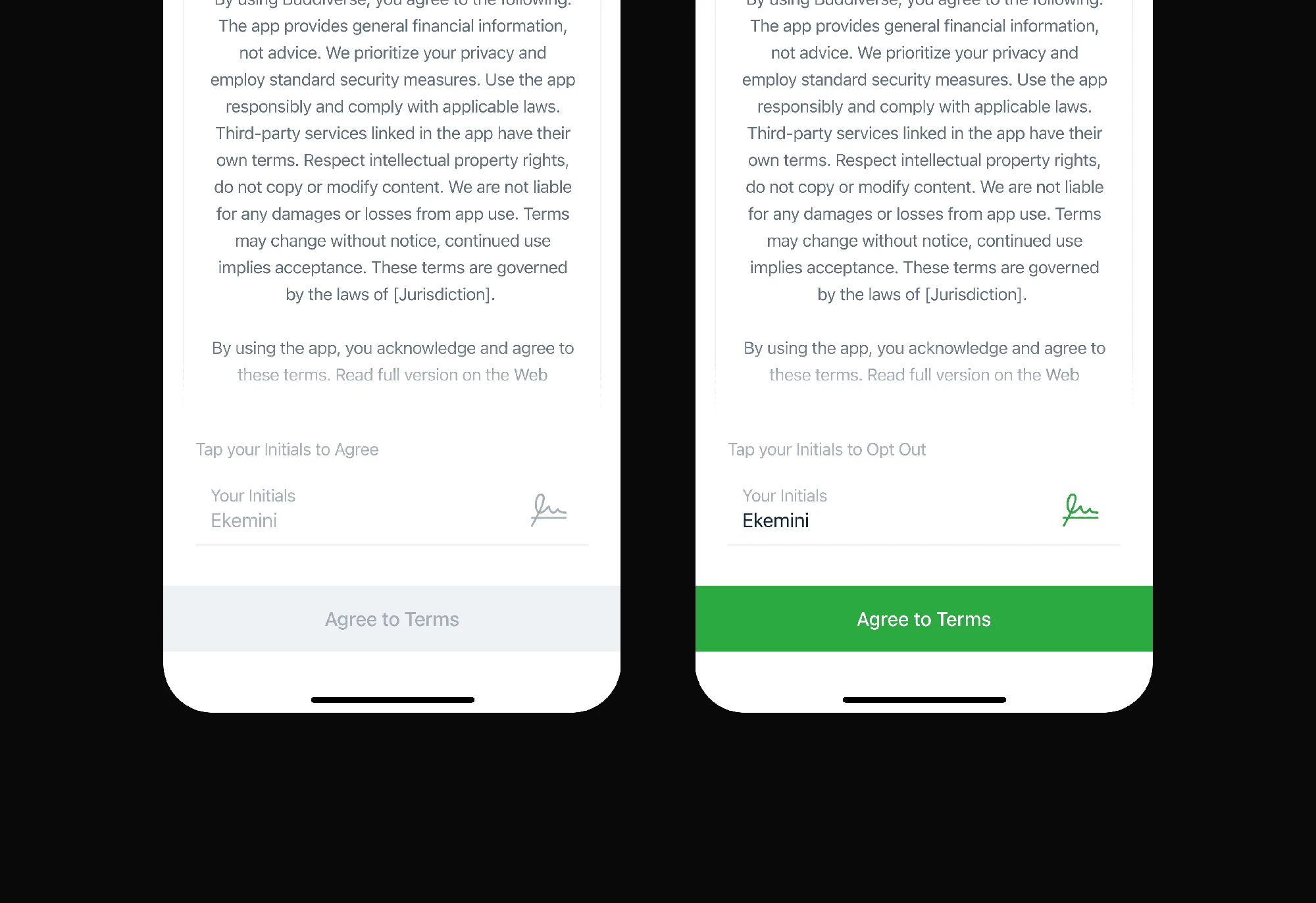 BuddPay • Got sick and tired of checkboxes for this sorta experience, and had to try something new