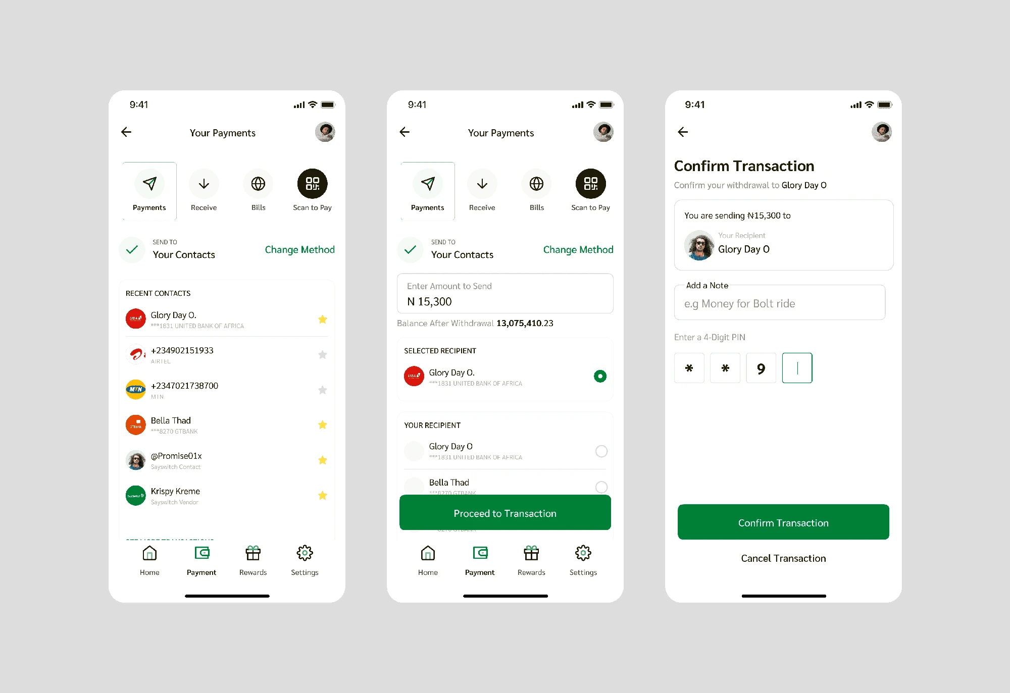 Sayswitch • Transaction initiation flow
